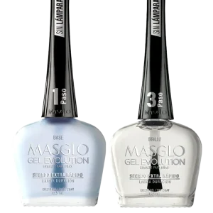 KIT GEL EVOLUTION EFECTO GEL MASGLO BASE Y BRILLO