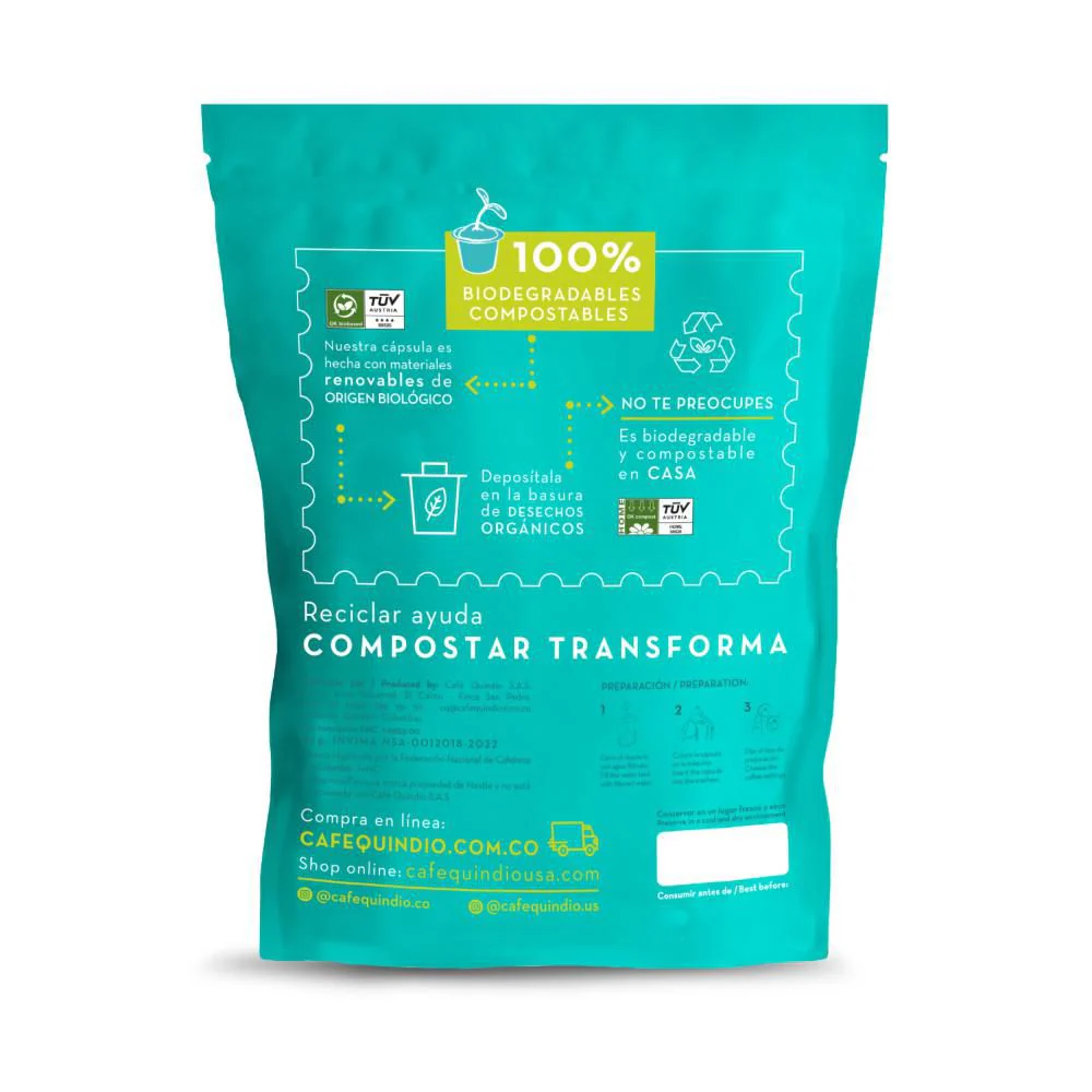 Cafe Quindio Capsulas de cafe gourmet x25und ( 125gr )