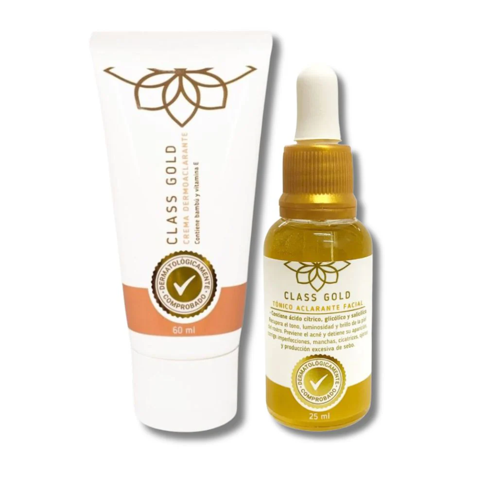 Class Gold kit cosmetics Class Gold Crema dermoaclarante 60ml y Class gold tonico aclarante facial 25 ml (2 pack)