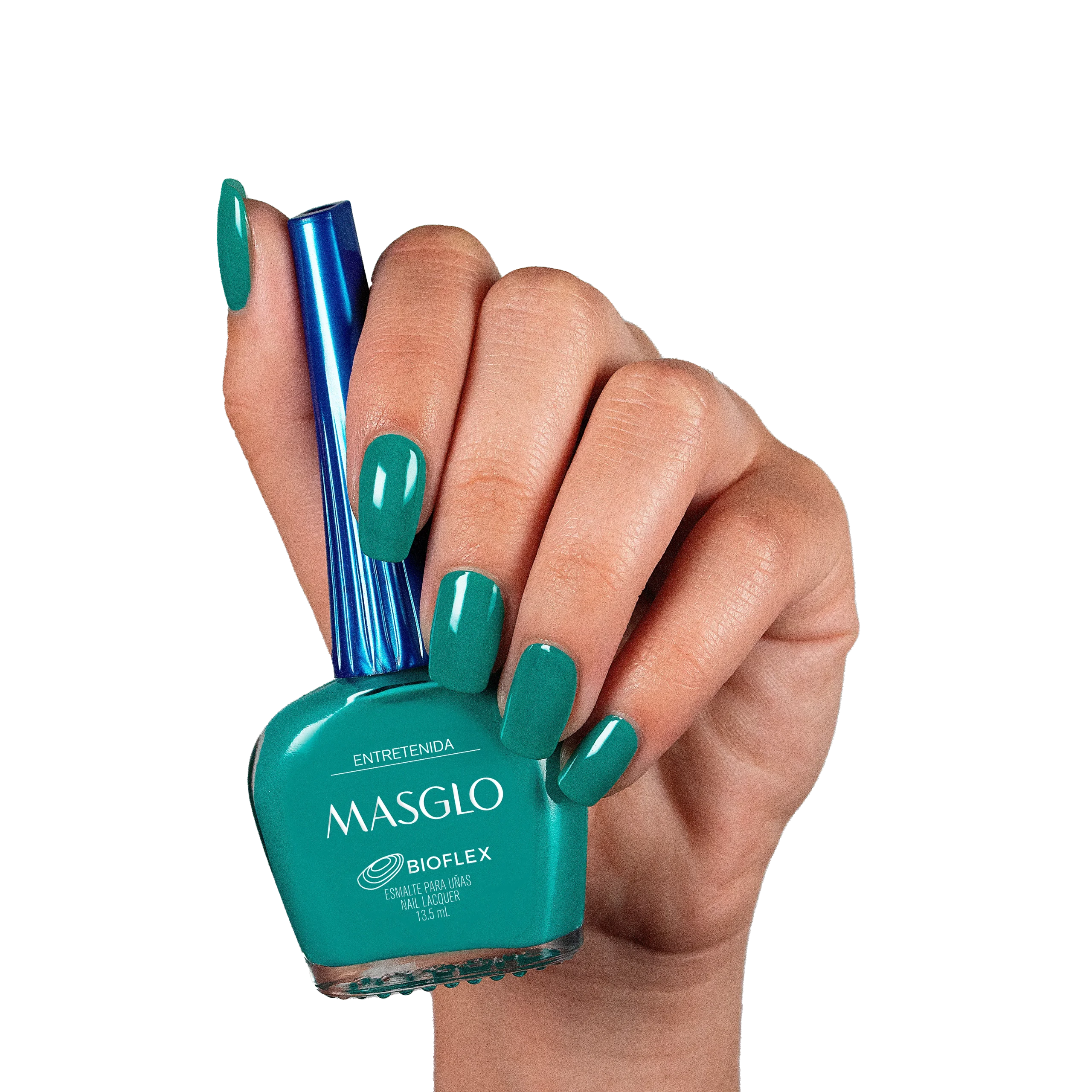 ENTRETENIDA – ESMALTE TRADICIONAL CREMOSO MASGLO 13,5 ML – GAMA VERDE