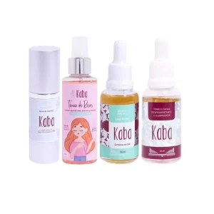 kaba Cuidado Facial kit (4 Pack) kaba Tonico Facial despigmentante, kaba  aceite Facial de oro 24 k, kaba tonico de rosas, kaba serum vitamina c