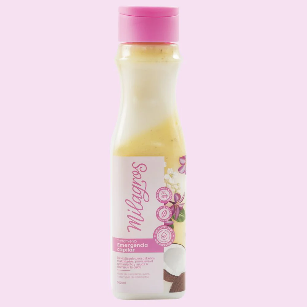 Milagros Kit crecimiento (4 Pack) Tratamiento emergencia capilar milagro, tratamiento de frutas milagro Shampoo Ultranutritivo Milagro y Gotas magicas milagro