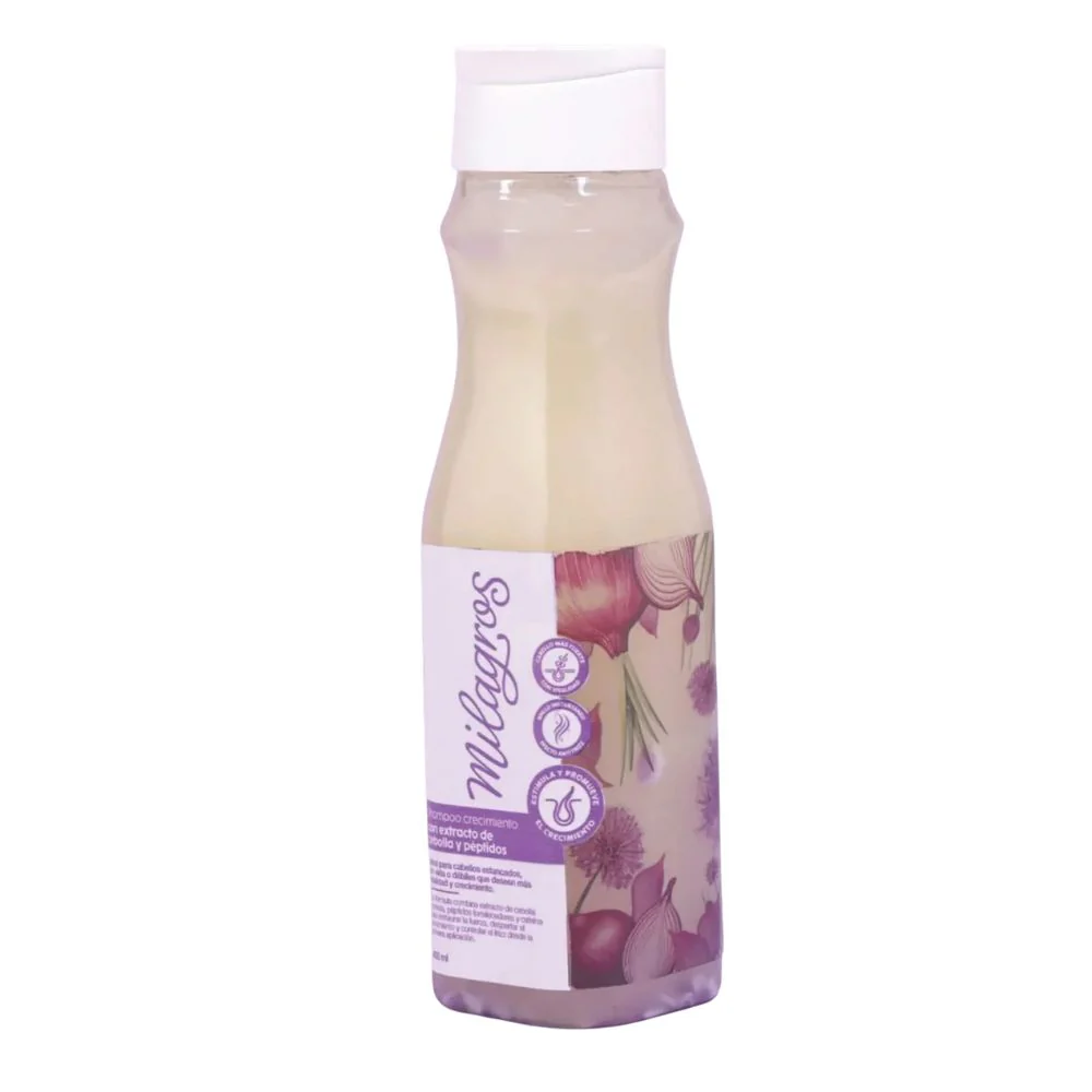 Milagros Shampoo Crecimiento con Extractos de Cebolla y Peptidos 450ml