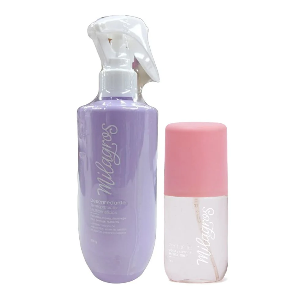 Milagros Desenredante Termoprotector y Milagros Perfume Capilar Irresistible ( 2 pack)