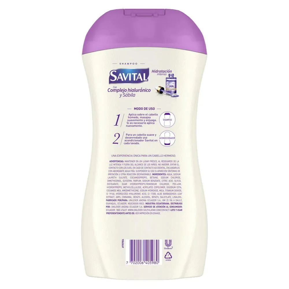 Savital Shampoo Complejo Hialuronico 510mL