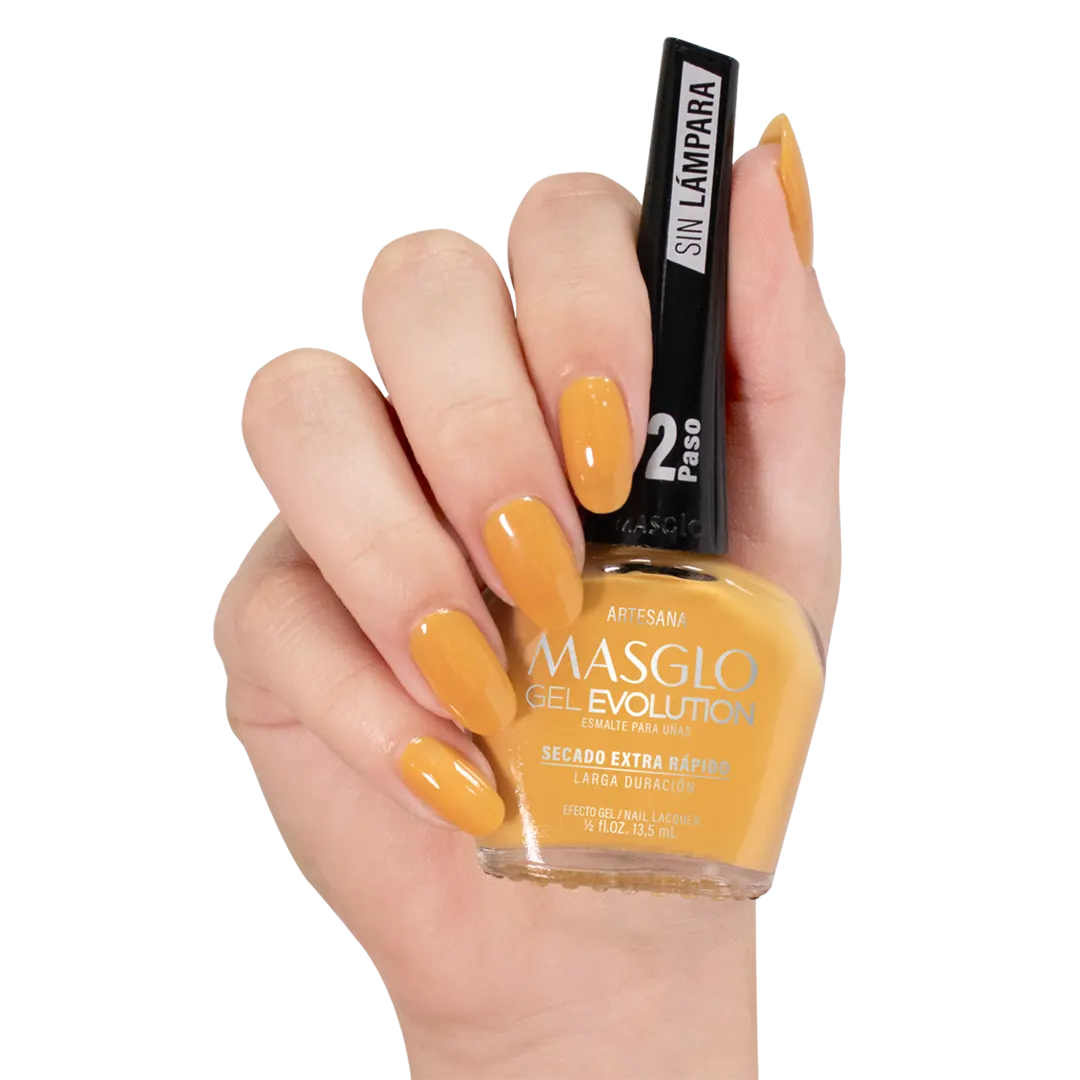 ARTESANA – ESMALTE GEL EVOLUTION EFECTO GEL  MASGLO 13,5 ML – GAMA AMARILLO