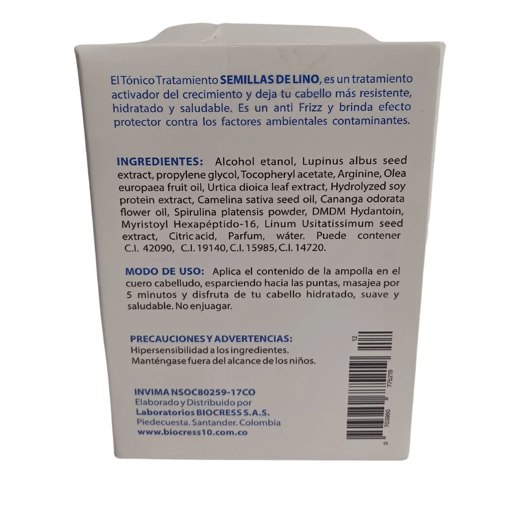 Biocress 10 Ampollas de Lino (12 Pack)