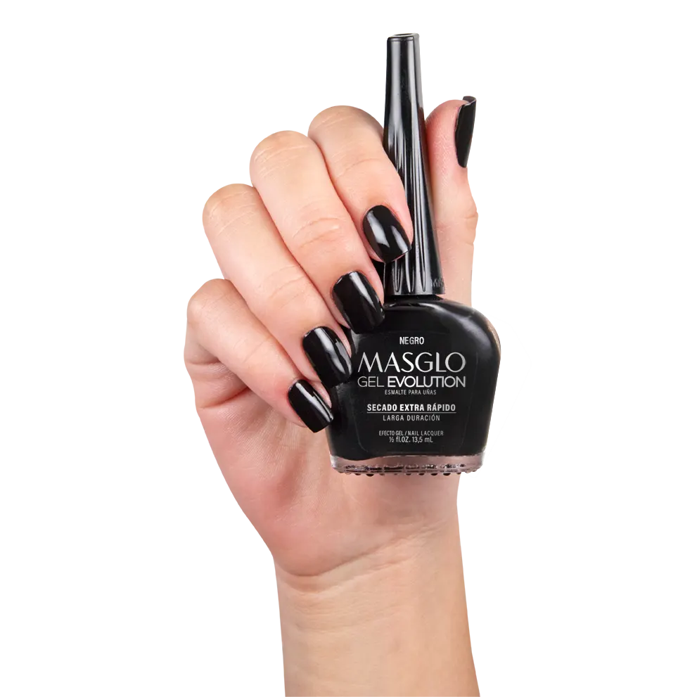 NEGRO – ESMALTE GEL EVOLUTION EFECTO GEL MASGLO 13,5 ML