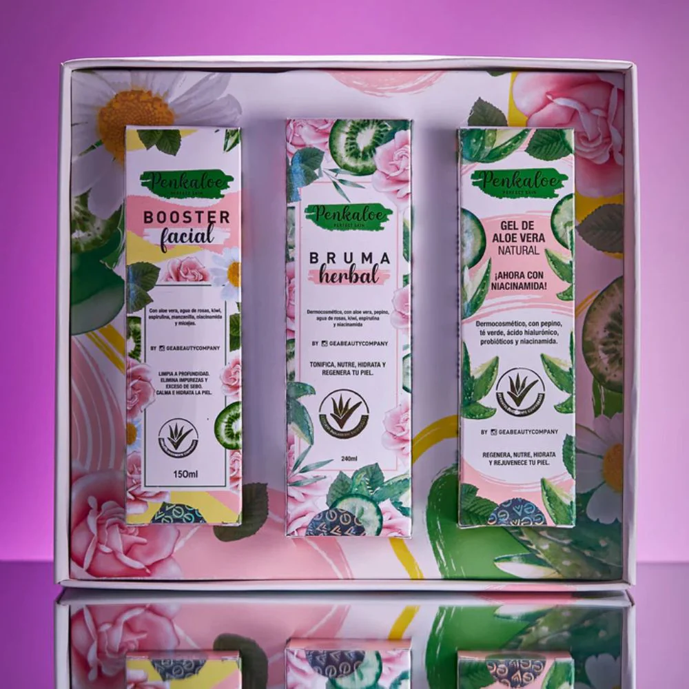 Penkaloe Bruma Herbal, Penkaloe Booster Facial y Penkaloe Gel de Aloe Vera (3 pack)