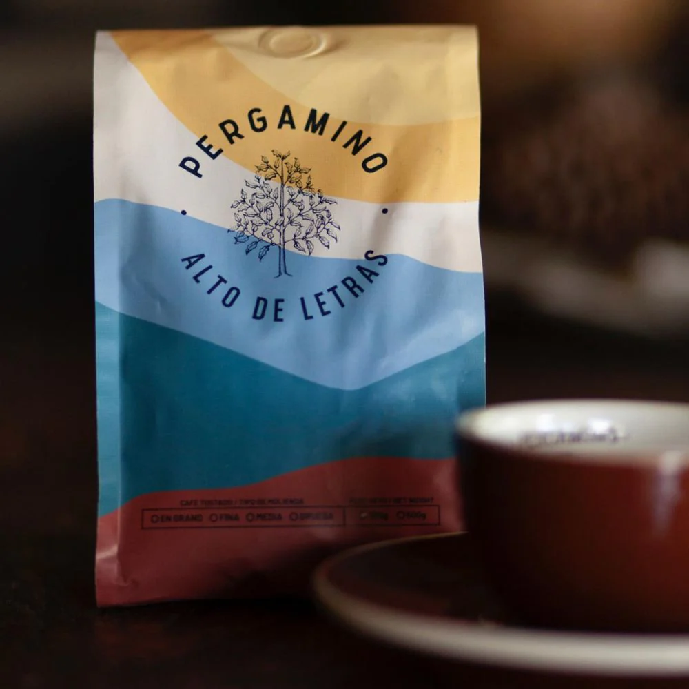 Cafe Pergamino Alto de letras en grano entero 360g
