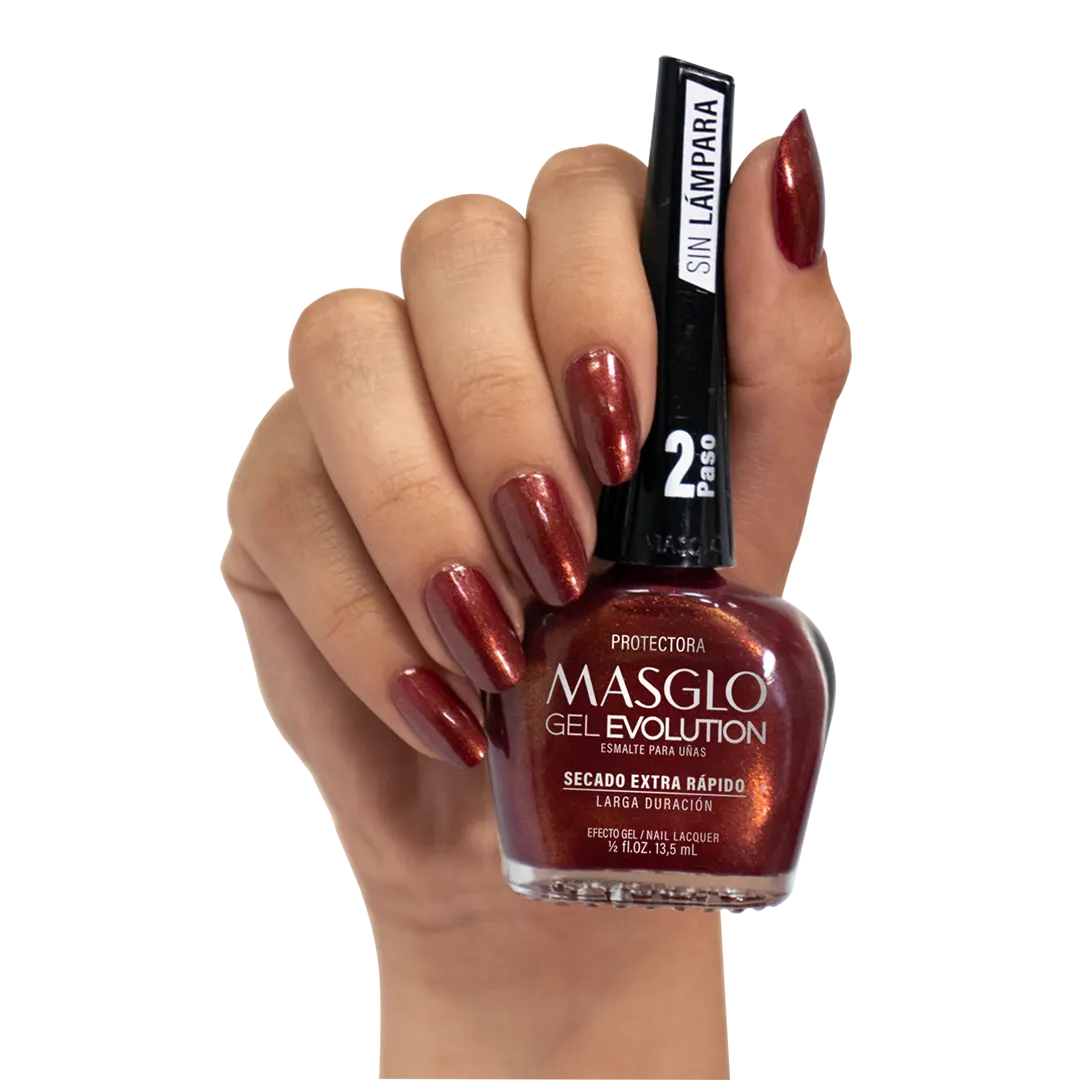 PROTECTORA – ESMALTE GEL EVOLUTION EFECTO GEL  MASGLO 13,5 ML – GAMA ROJO