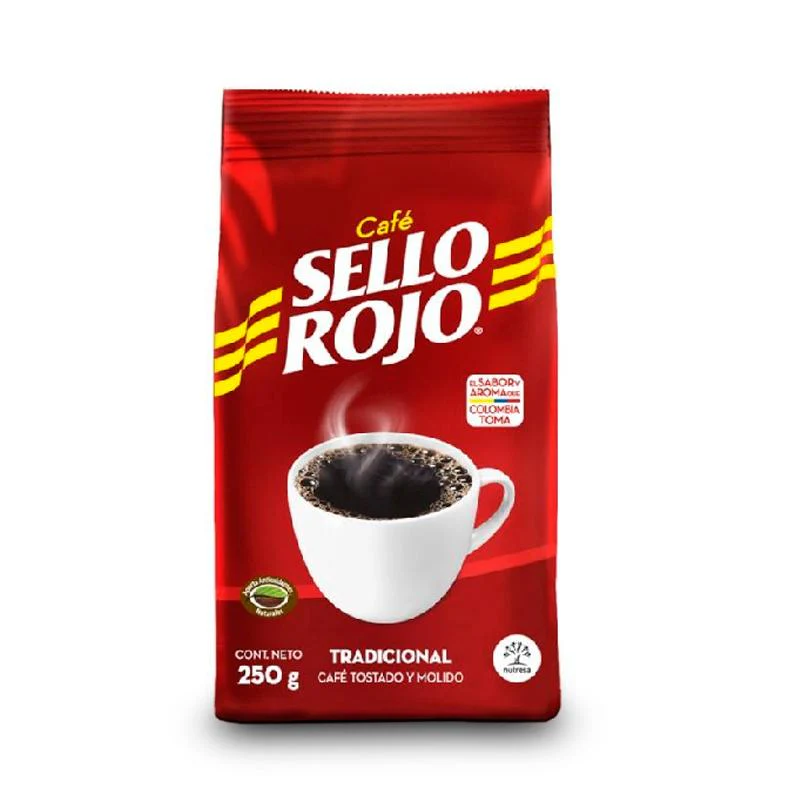 Sello rojo cafe tradicional fuerte x250gr
