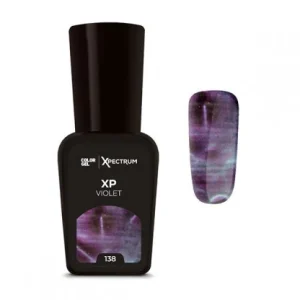 Organic Nails Gel semipermanentes Nails Color Xpectrum Violet 138 con efectos y dimensiones holograficas para arte y diseno.  x7.5ml